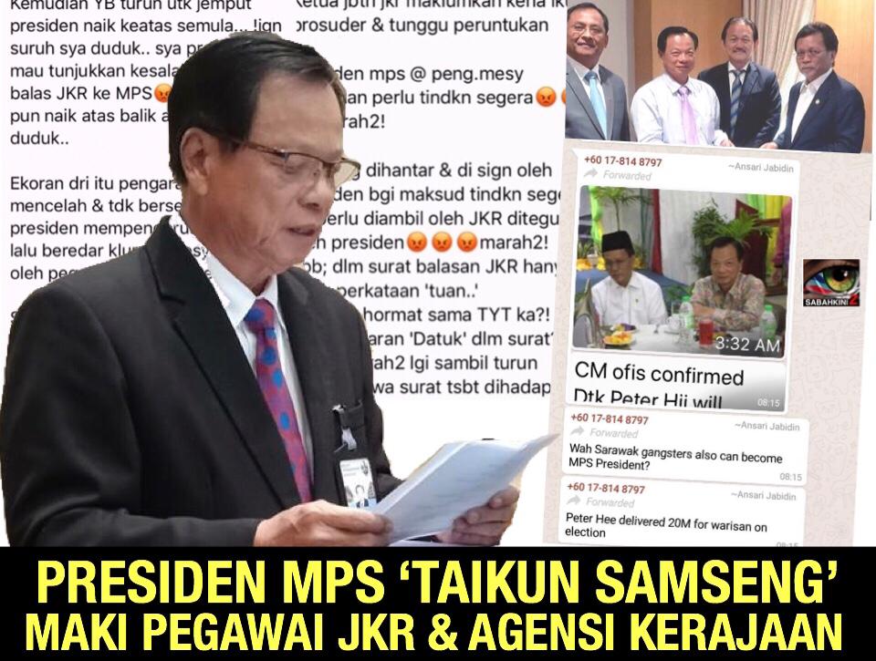 Presiden MPS 'Taikun Samseng' maki pegawai JKR dan agensi kerajaan dalam mesyuarat