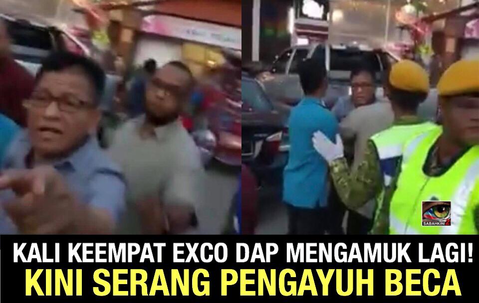 (VIDEO) Kali keempat Exco DAP Melaka mengamuk kini dengan pengayuh beca