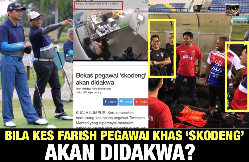 Bila kes Farish Pegawai Khas Timbalan Menteri 'Skodeng' bawah skirt mahu didakwa?