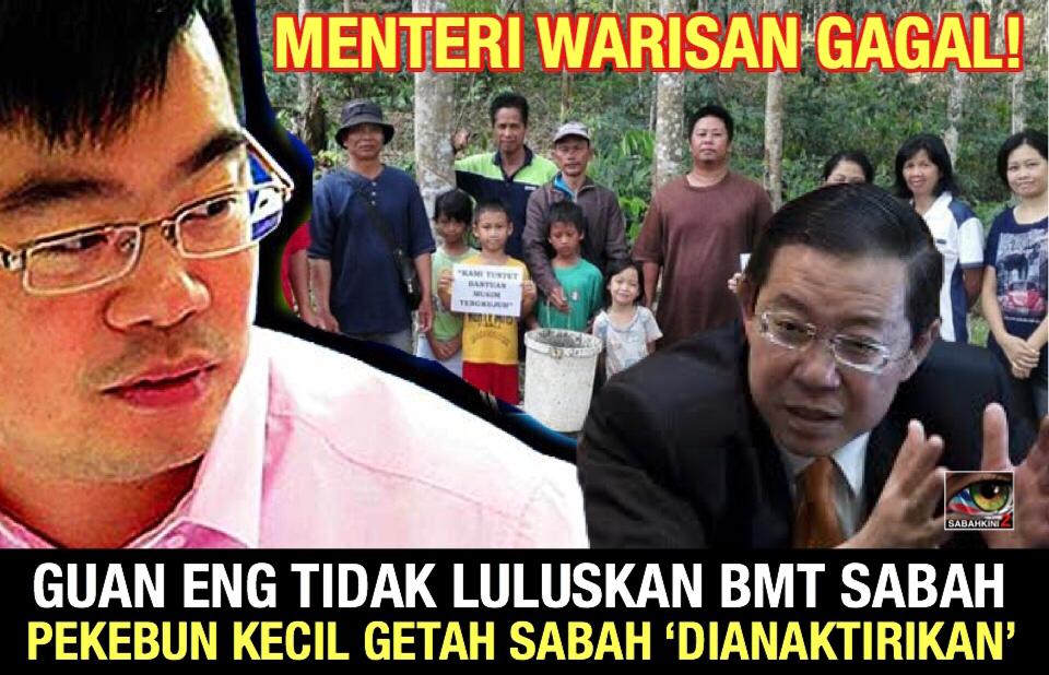 Junz Wong gagal, Lim Guan Eng tidak luluskan BMT pekebun kecil getah Sabah