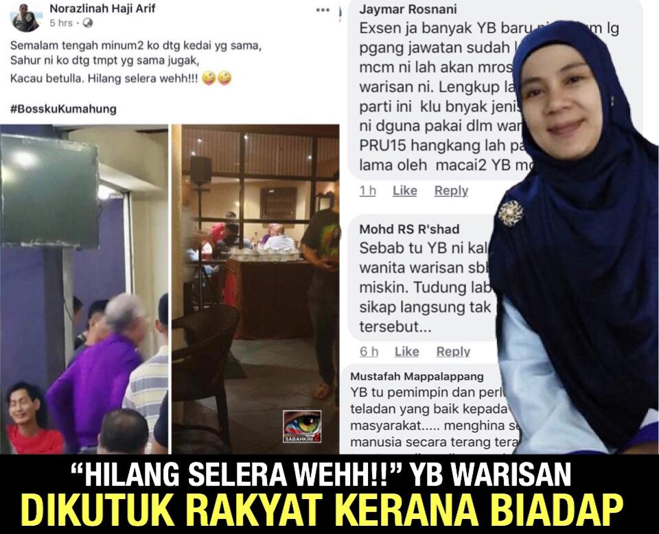 Status FB biadap bulan ramadhan pembantu menteri  'hilang selera wehh' dikutuk rakyat 