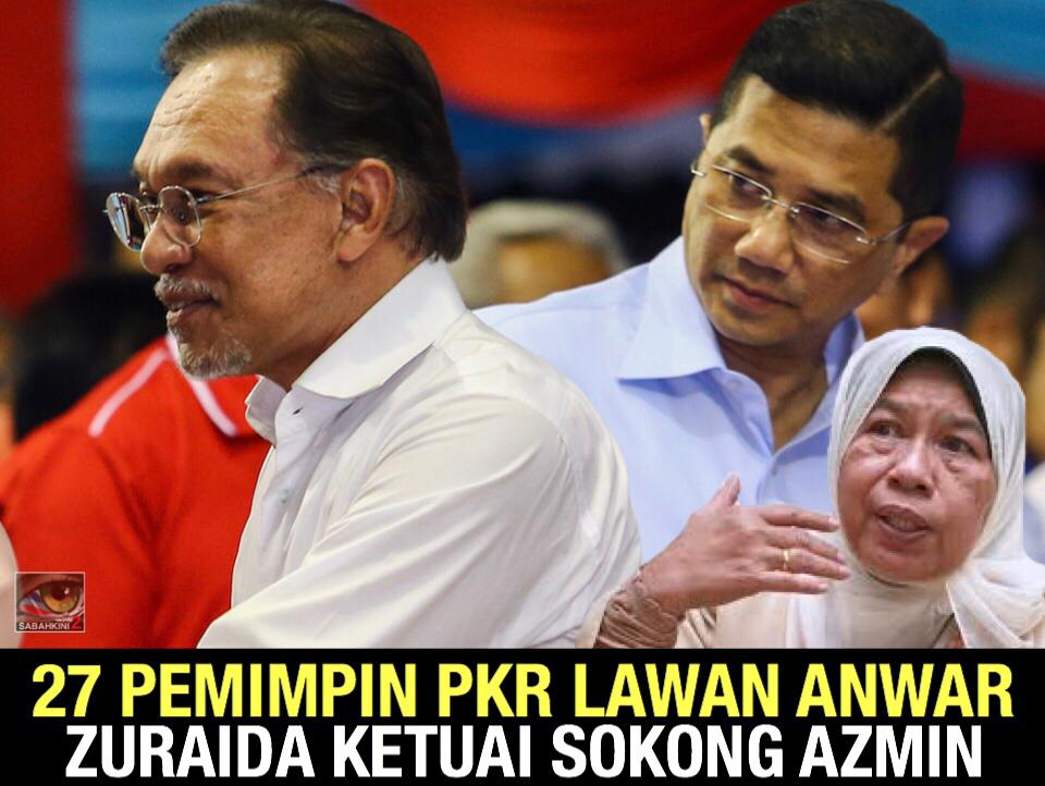 27 pemimpin PKR ‘tibai’ Anwar, sokong Azmin Ali