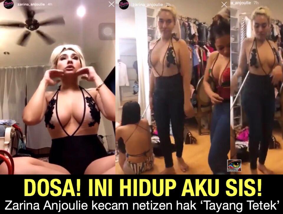[VIDEO]‘Dosa! Ini hidup aku Sis!’ Zarina Anjoulie kecam netizen kerana kutuk ‘tayang tetek’