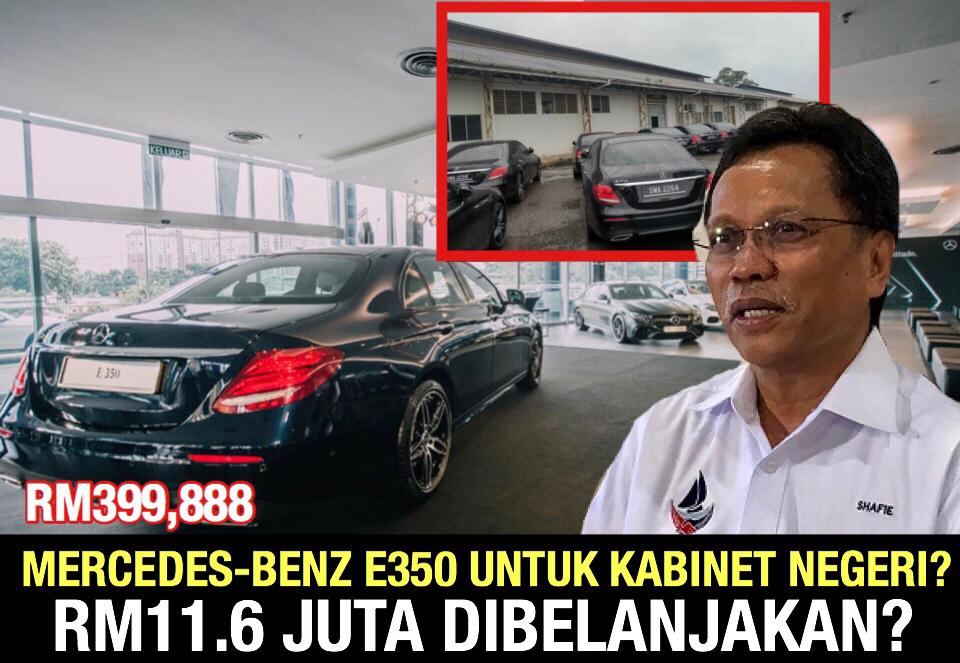 Kerajaan Negeri belanja RM11.6 juta beli Mercedes-Benz E 350 untuk kabinet negeri?