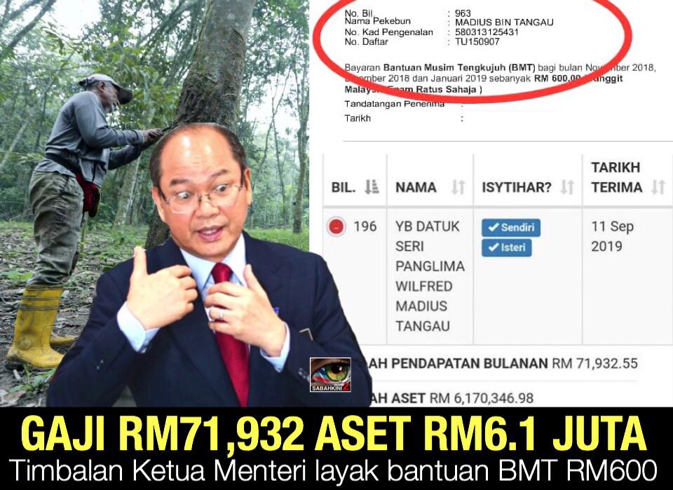 Timbalan Ketua Menteri gaji RM71,932, aset RM6.1 juta layak Bantuan Musim Tengkujuh RM600