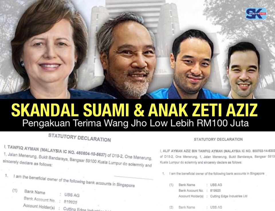 SD Suami, Anak Zeti Aziz bukti Bekas Gabenor BNM Terima Rasuah Jho Low lebih RM100 juta!