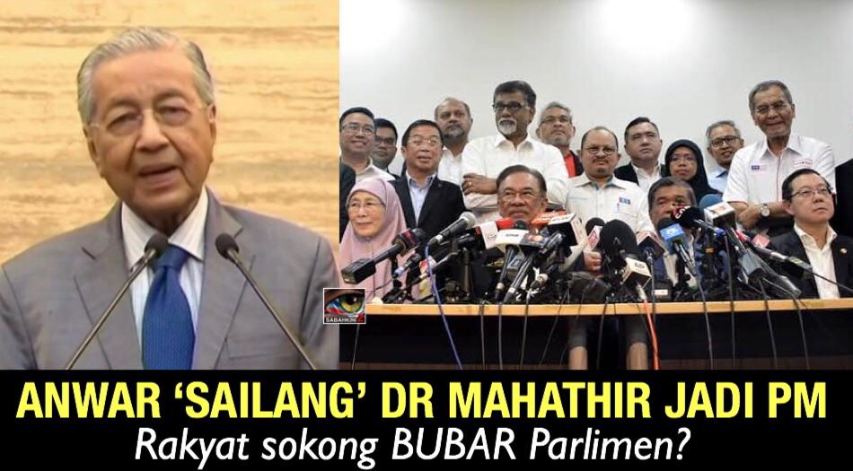 (VIDEO) Anwar 'sailang' Dr Mahathir jadi PM, rakyat sokong bubar?