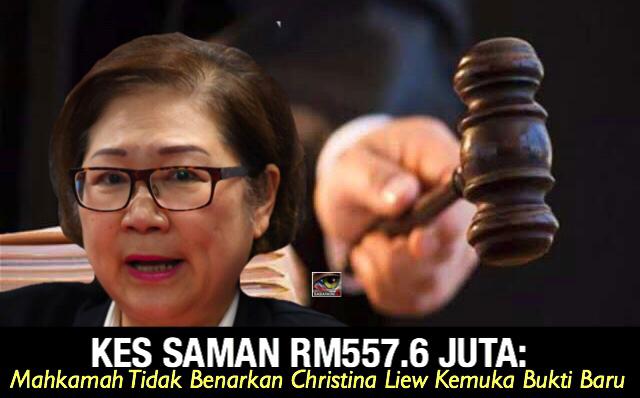 Kes saman RM557.6j: Mahkamah tidak benarkan Christina Liew TKM Sabah, kemuka bukti baru