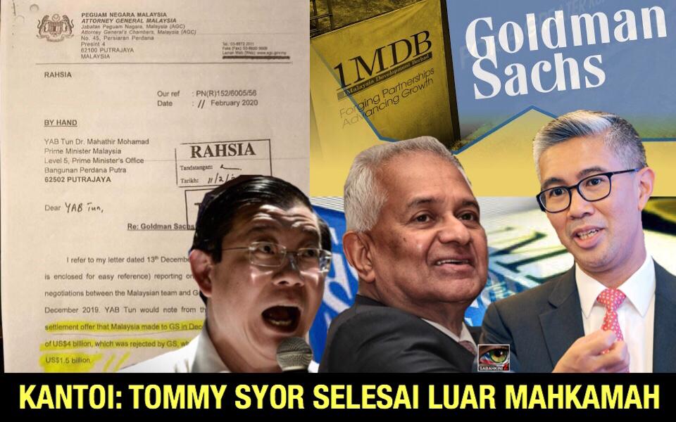 Surat 11 Februari bukti Tommy syor PH  selesai luar mahkamah kes Goldman Sachs-1MDB
