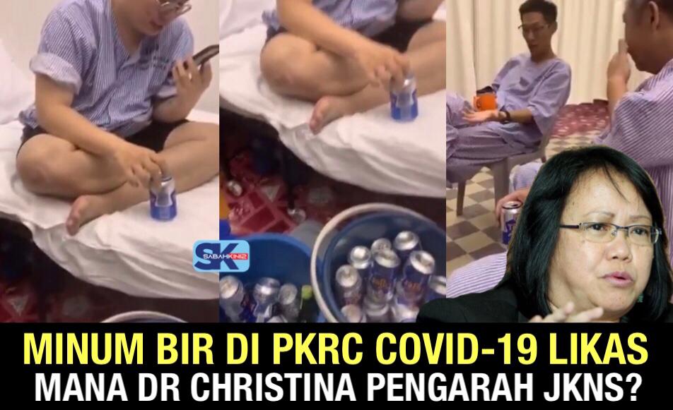 [VIDEO] Pesakit minum bir di PKRC COVID-19 Likas, Mana Dr Christina Pengarah JKNS?