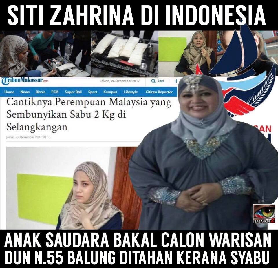 Anak saudara bakal calon Parti Warisan DUN Balung  ditangkap kerana dadah di Indonesia?