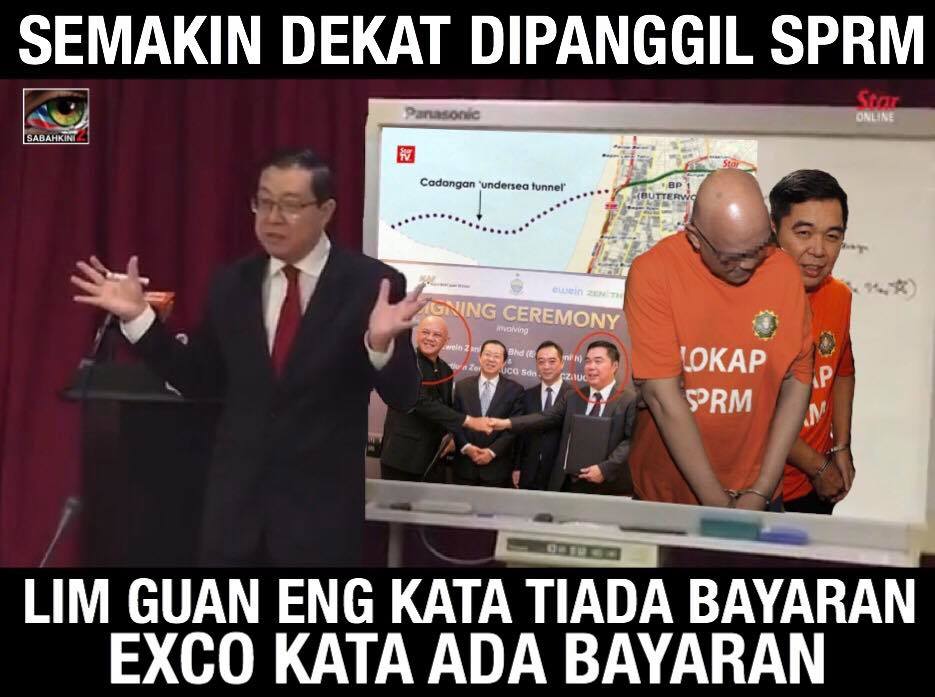 Skandal Terowong: Lim Guan Eng bohong mengenai bayaran dan makin hampir dipanggil SPRM