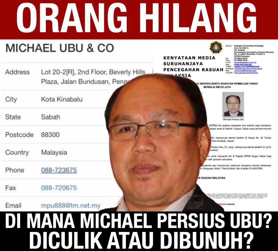 Michael P.Ubu Hilang: Diculik atau dibunuh?