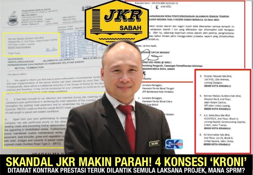 Skandal JKR parah! 4 konsesi ‘kroni’ ditamat kontrak prestasi teruk dilantik semula laksana projek, mana SPRM?