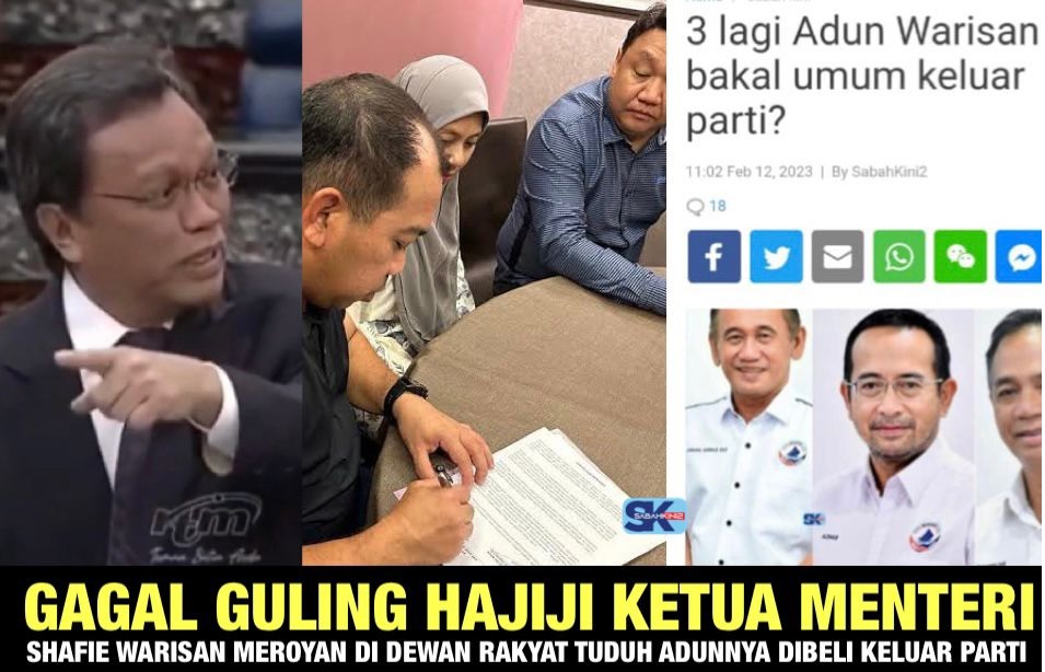 [VIDEO] Gagal guling Hajiji Ketua Menteri, Shafie Warisan meroyan di Dewan Rakyat tuduh Adunnya dibeli keluar parti