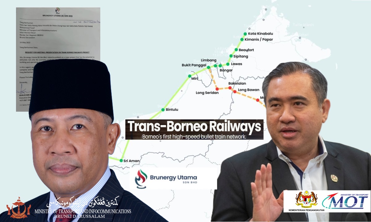 Projek Trans Borneo Railways, Menteri Pengangkutan Malaysia, Brunei sahkan tidak pernah melantik  Brunergy Utama