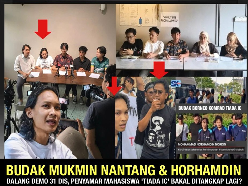 Budak Mukmin Nantang dan Norhamdin dalang demo 31 disember, penyamar mahasiswa UMS 'tiada IC' bakal ditangkap lagi?