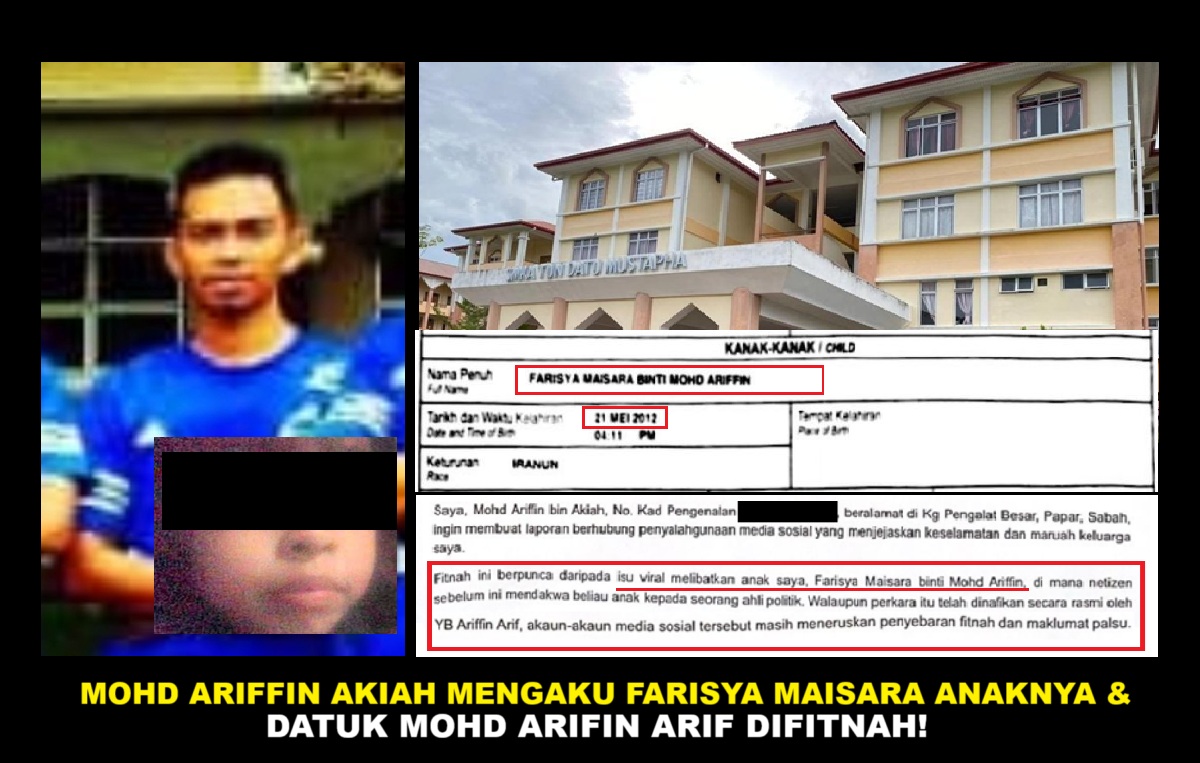 Bukti Sah: Mohd Ariffin Akiah akui Farisya Maisara anaknya, fitnah terhadap Datuk Mohd Arifin Arif terjawab!