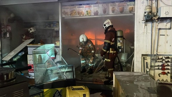 Empat lot kedai terbakar di Kota Kinabalu, tiada mangsa dilaporkan